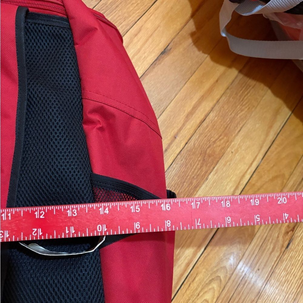 Red Backpack with Graphic Design - Picture 5 of 12